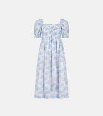 Roller Rabbit x Hill House Scarlett Midi Nap Dress - Blue Sherwood Forest Monkey