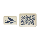 S/2 Stoneware Botanicals Plates