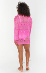 Paula Pullover ~ Hot Pink Crochet