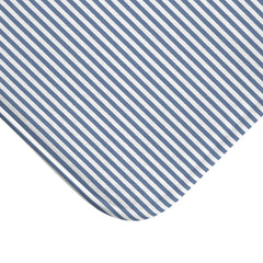 Seersucker Stripe Bath Mat Chambray Blue & White