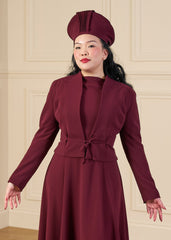 1940s Stanwyck Jacket - Aubergine