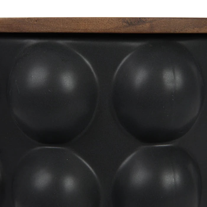 Stoneware Raised Dots Wastebin/Pot