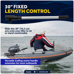 Tiller Extension Handle, 30" Fixed Length - FO4848 - Five Oceans
