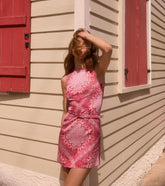 The Viola Dress - Berry Paisley Scarf