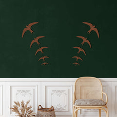 Swallow Birds Metal Wall Art - Decor available at Dekadron for $159.90