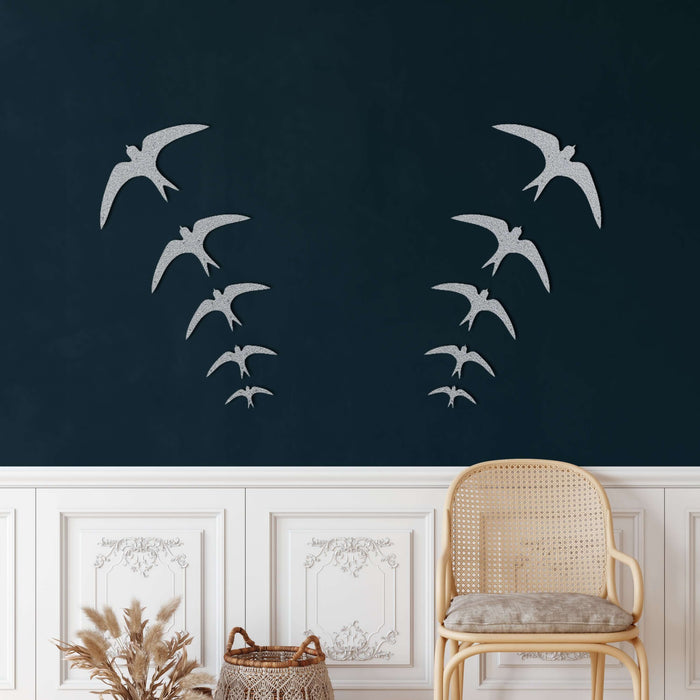 Swallow Birds Metal Wall Art - Decor available at Dekadron for $159.90