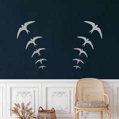 Swallow Birds Metal Wall Art - Decor available at Dekadron for $159.90
