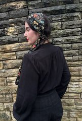 1940s Sweetheart Blouse - Black