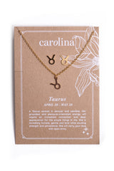 Taurus Zodiac Necklace & Earring Set