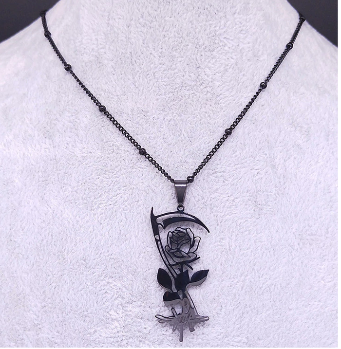 The Dark Rose Stainless Steel Necklace