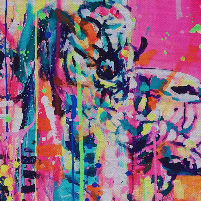 Thinking Monkey Abstract Canvas Wall Art