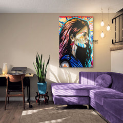 Tribal Woman Portrait Canvas Wall Art