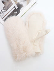 Unisex Faux Fur Mittens