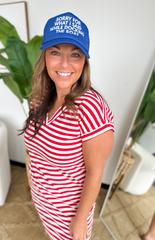 V-Neck Striped Short Sleeve Dress (2 Colors)