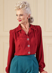 1940s Victory Blouse - Port