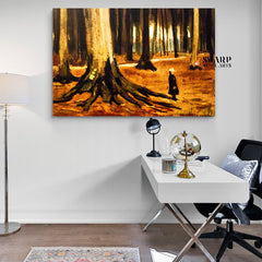 Vincent van Gogh Girl in the Woods Canvas Wall Art