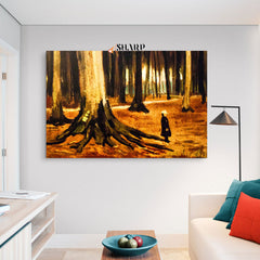 Vincent van Gogh Girl in the Woods Canvas Wall Art