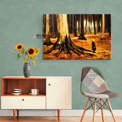 Vincent van Gogh Girl in the Woods Canvas Wall Art