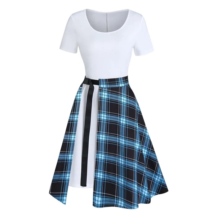 Vintage Style Plaid Dress