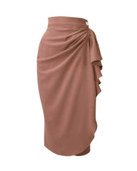 1940s Waterfall Skirt - Warm Taupe