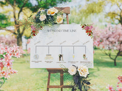 Wedding Cabo Watercolor Time Line Custom Sign