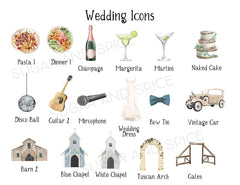 Wedding Watercolor Time Line Custom Sign