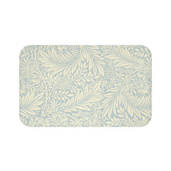 William Morris Bath Mat Larkspur Soft Blue Cream