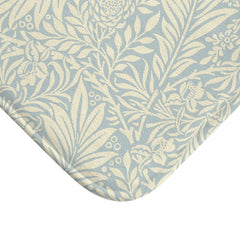 William Morris Bath Mat Larkspur Soft Blue Cream