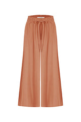 Vittoria Smocked Waist Wide Leg Pants Coffee