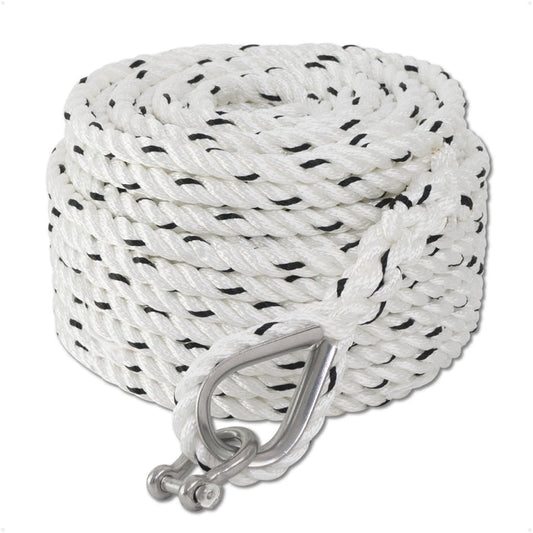 1/2" x 100' Premium 3-Strand Nylon Anchor Line - FO4486-C100 - Five Oceans