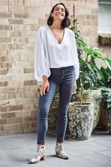 Amber Coated Skinny Jeans Navy