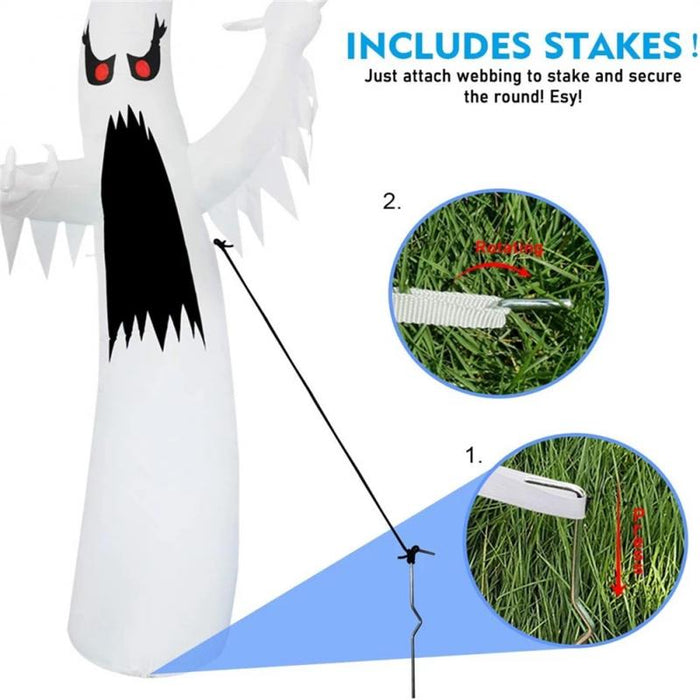 12FT Color Changing LED Inflatable Ghost - The Official Strange & Creepy Store!