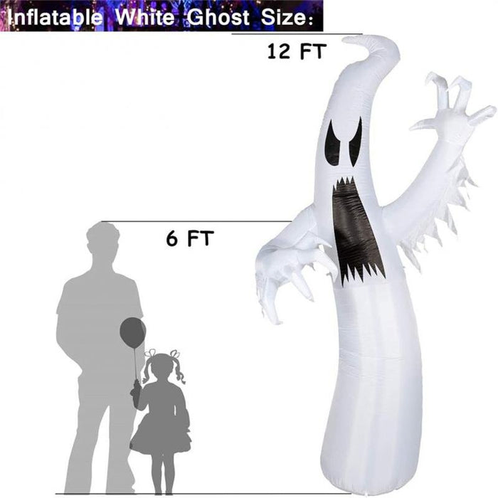 12FT Color Changing LED Inflatable Ghost - The Official Strange & Creepy Store!