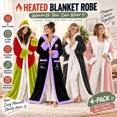 🔥 Cozy Wearable Heated Blanket with Foot Pocket | Sherpa-Lined Comfort & Auto Shut-Off 🔥