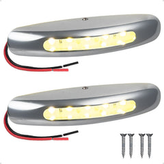 3" LED Surface-Mount Courtesy Light, Warm White, 12V, 2-Pack - FO4872 - Five Oceans