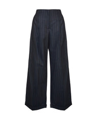 1930s Marlene Trousers - chalk stripe wool