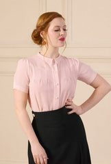 1930s Bonnie Blouse - Blush
