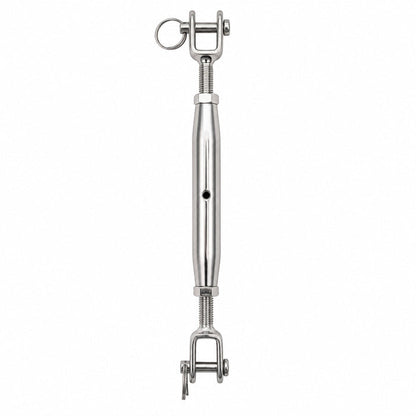 3/8" x 5" (M10 x 127 mm) Jaw & Jaw Turnbuckle, Closed Body, 316 Stainless Steel