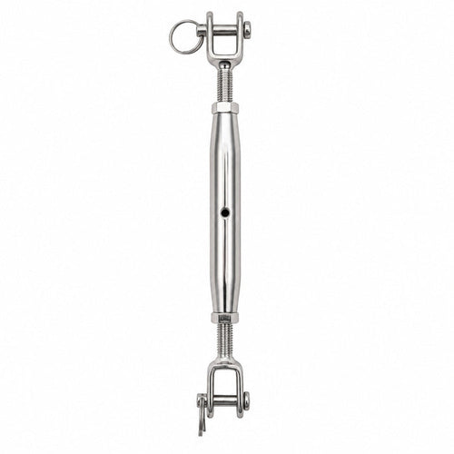 3/8" x 5" (M10 x 127 mm) Jaw & Jaw Turnbuckle, Closed Body, 316 Stainless Steel