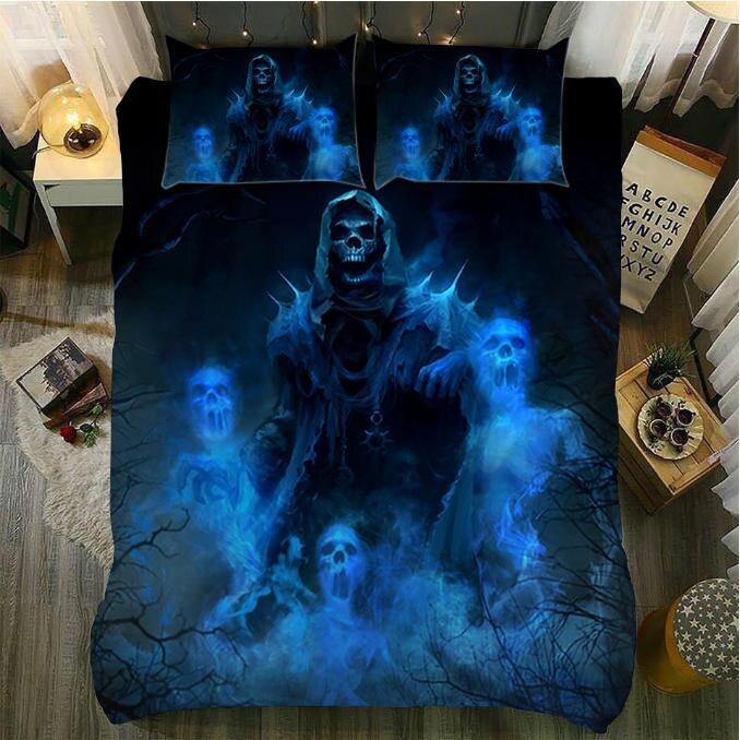3D Printed Fanaijia Skulls Gothic Style Bedding
