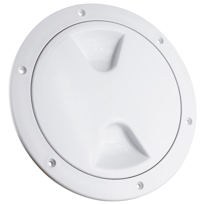 4" Deck Plate, Round, White - FO296 - Five Oceans