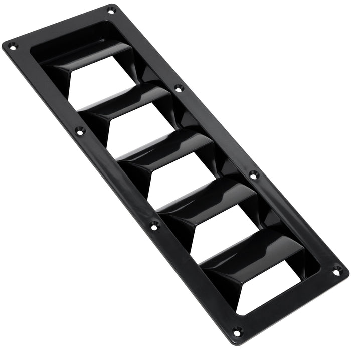 5-Slotted Louvered Ventilators, 13-1/4" x  4-3/4", Black - FO105 - Five Oceans