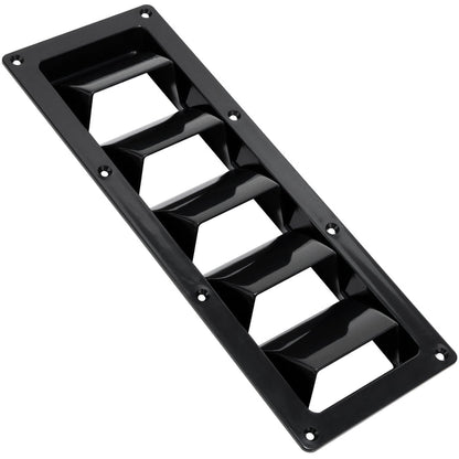 5-Slotted Louvered Ventilators, 13-1/4" x  4-3/4", Black - FO105 - Five Oceans