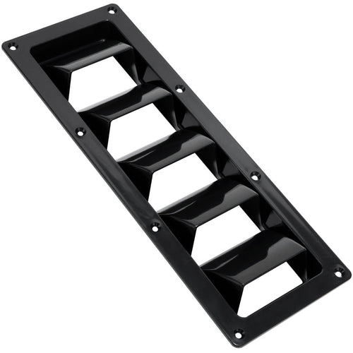 5-Slotted Louvered Ventilators, 13-1/4" x  4-3/4", Black - FO105 - Five Oceans