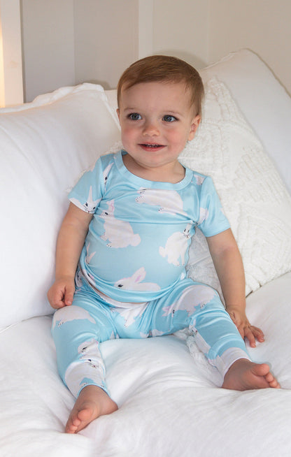Mini Paige Sleep Set ~ Blue Bunnies Jersey