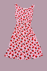 Sheet Dress in Strawberry Cotton