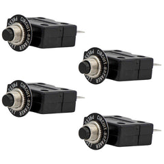 6 Amp Push-Button Reset Circuit Breaker 125-250V AC / 50V DC, 4-Pack - FO1679-M4 - Five Oceans