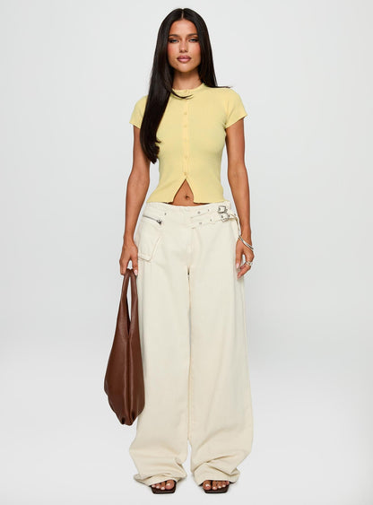 Suzu Knit Top Lemon
