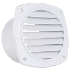 7-Slotted Louvered Hose Vent, 4" Hose Diameter, White
