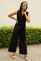 Alex Sleeveless Jumpsuit in Black